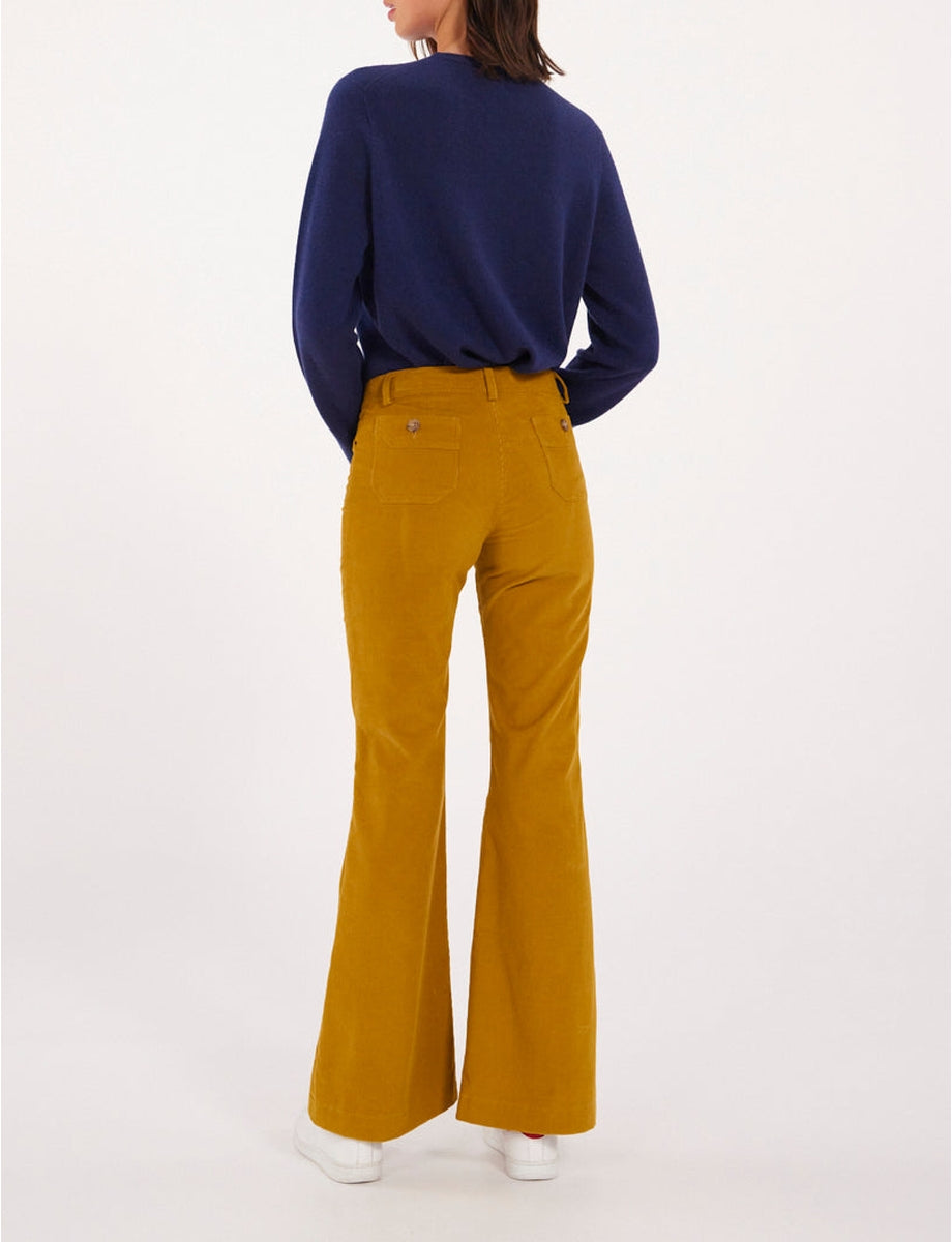 23qty RELIQUAT 75€ 6,7%  / Pantalon flare Charlotte - Ocre