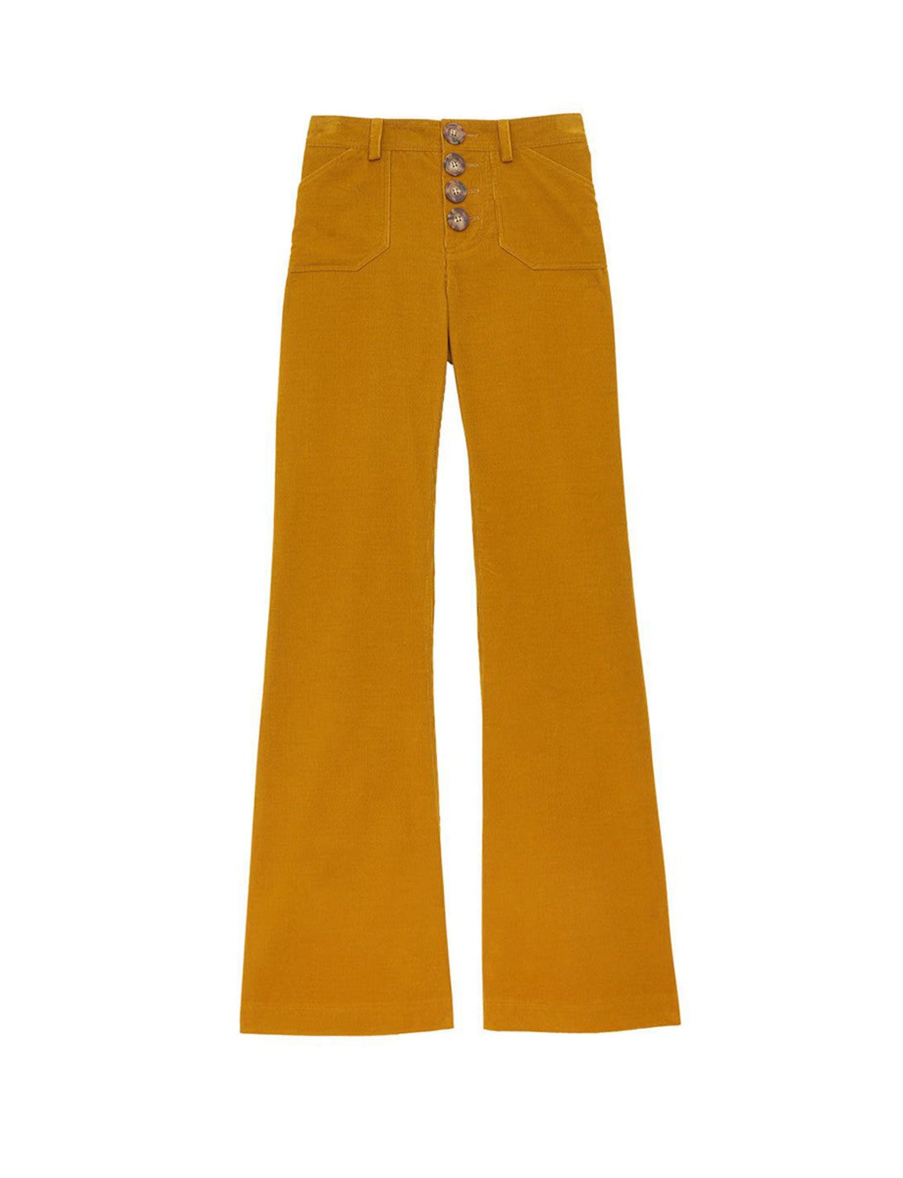 23qty RELIQUAT 75€ 6,7%  / Pantalon flare Charlotte - Ocre