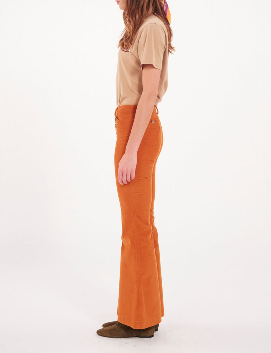 12qty RELIQUAT 75€ 0%  / Pantalon flare Charlotte - Orange