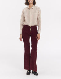 1qty RELIQUAT 75€ 100%  / Pantalon flare Charlotte - Prune