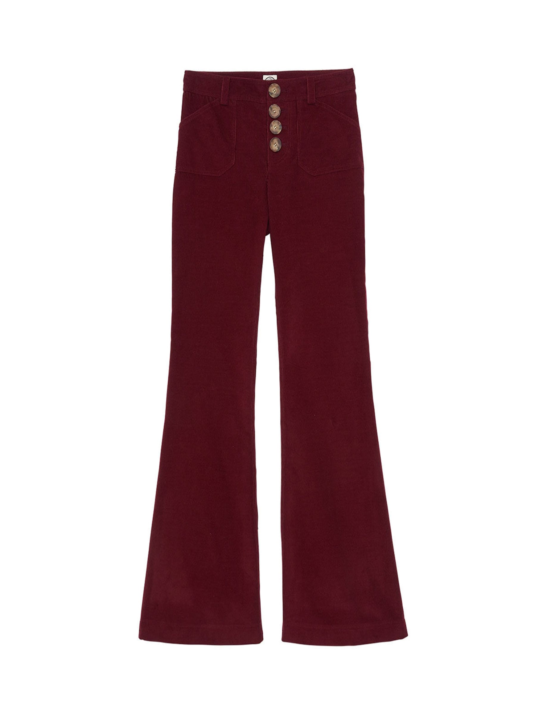 1qty RELIQUAT 75€ 100%  / Pantalon flare Charlotte - Prune