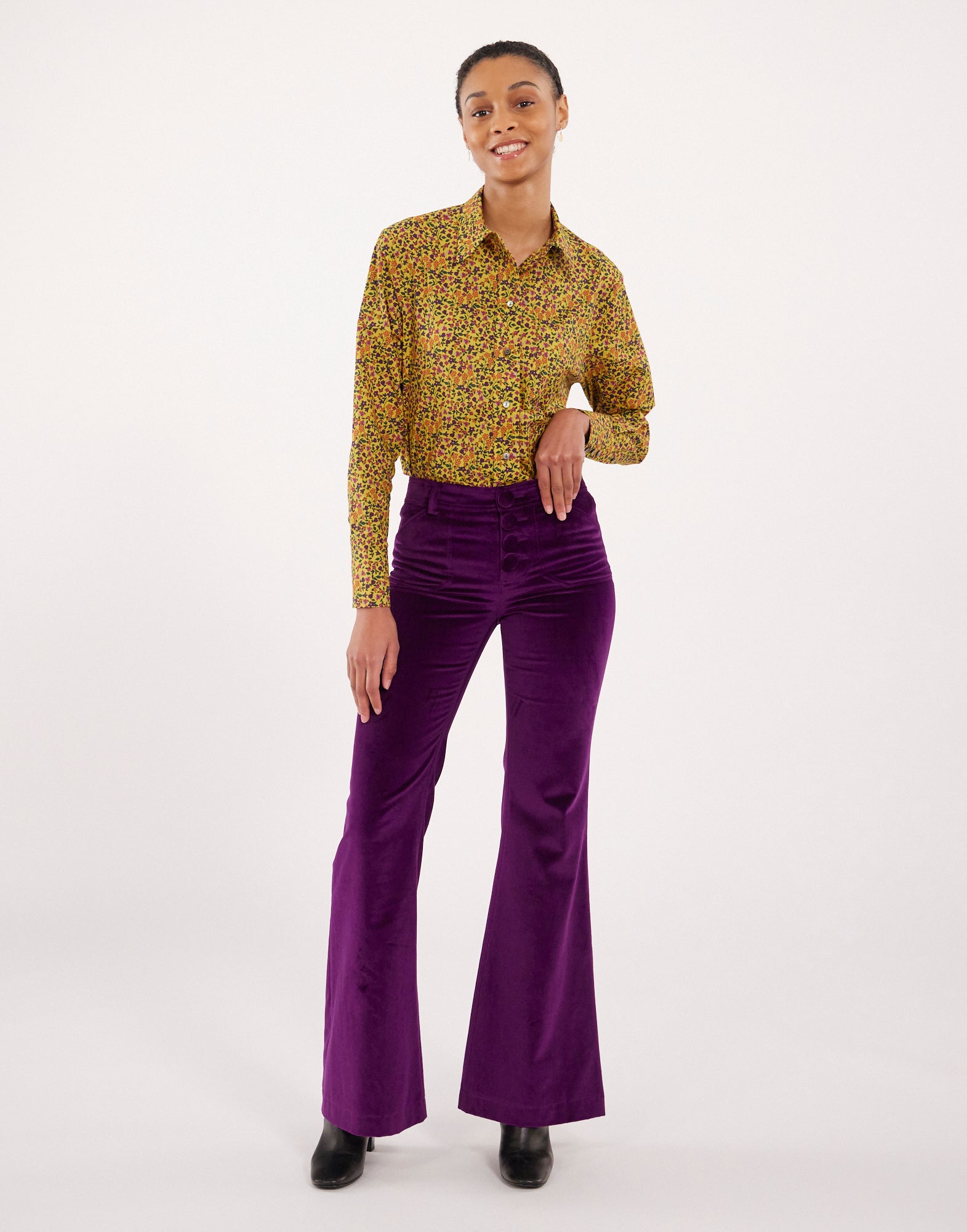 1qty NEW  / Pantalon Charlotte -  Purple
