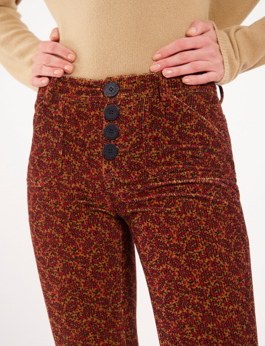 5qty RELIQUAT 75€ 50%  / Pantalon flare Charlotte Pants - Cachemire Multicolor