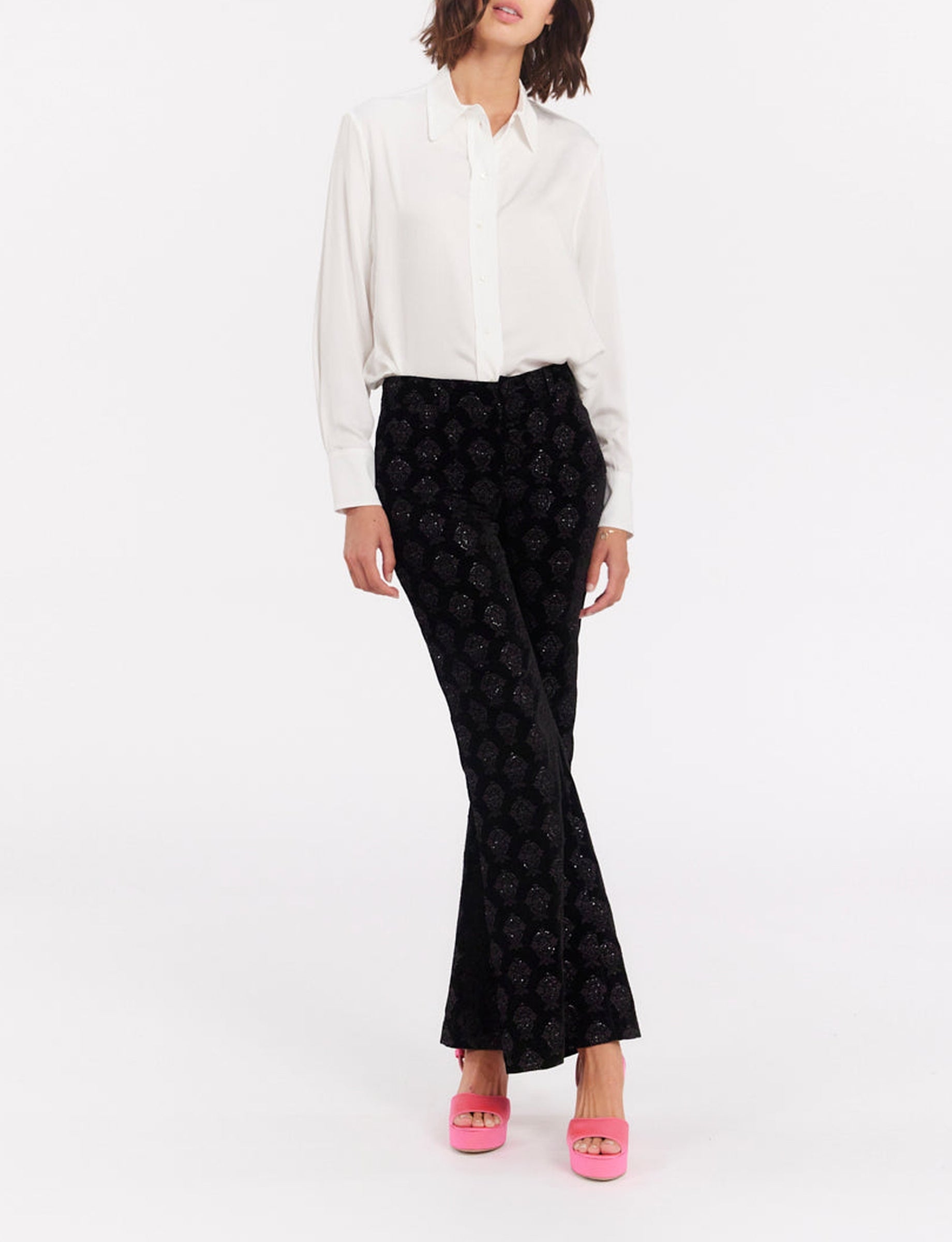 1qty RELIQUAT 90€ 100%  / Pantalon flare Charlotte - Black