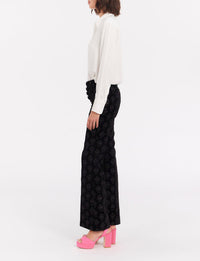 1qty RELIQUAT 90€ 100%  / Pantalon flare Charlotte - Black