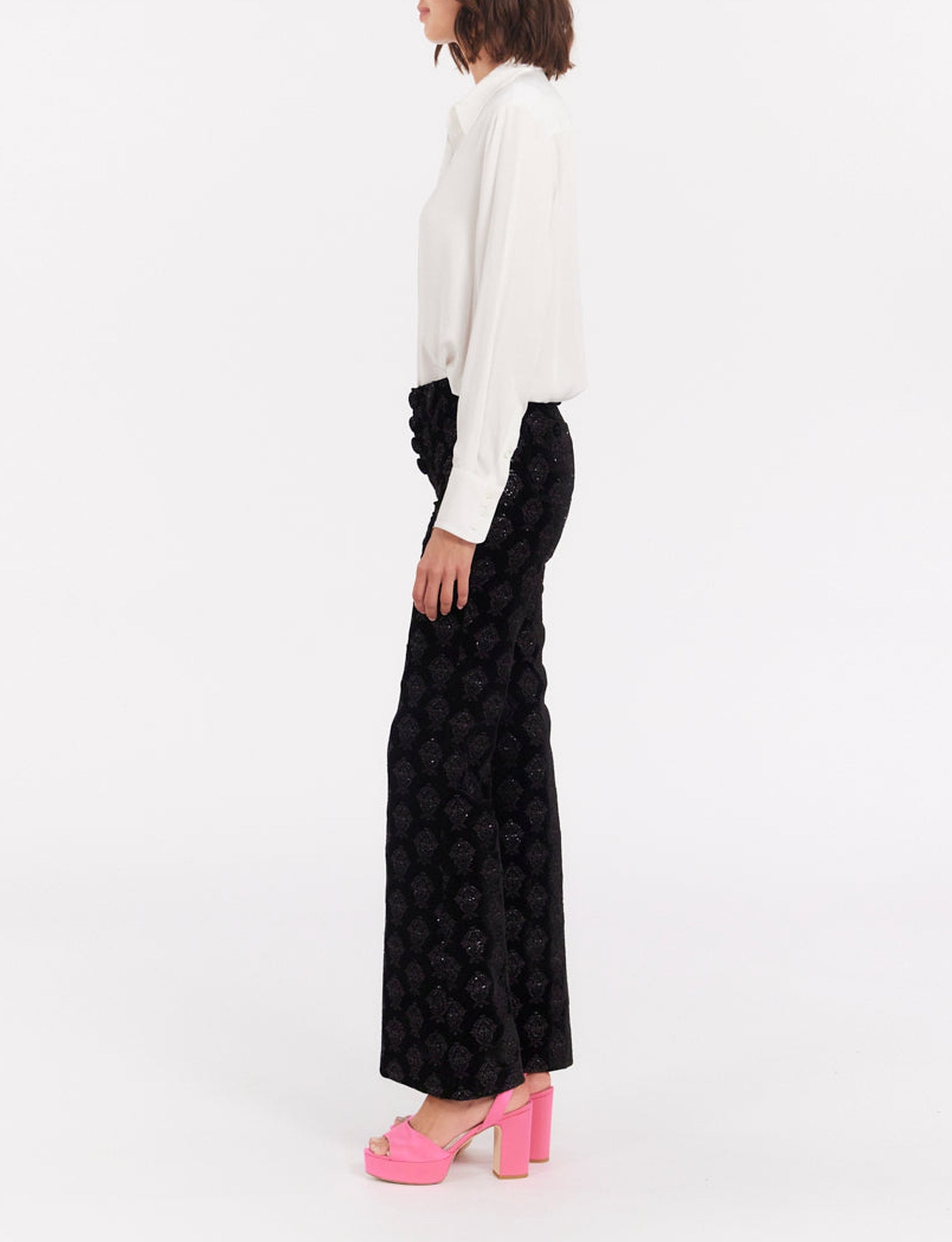 1qty RELIQUAT 90€ 100%  / Pantalon flare Charlotte - Black