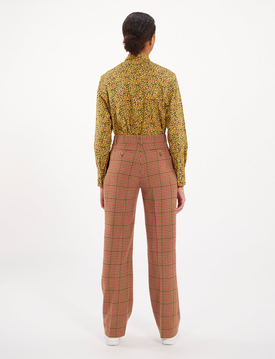 6qty RELIQUAT 75€ 33,3%  / Pantalon Hector à pinces en laine - Pink Khaki