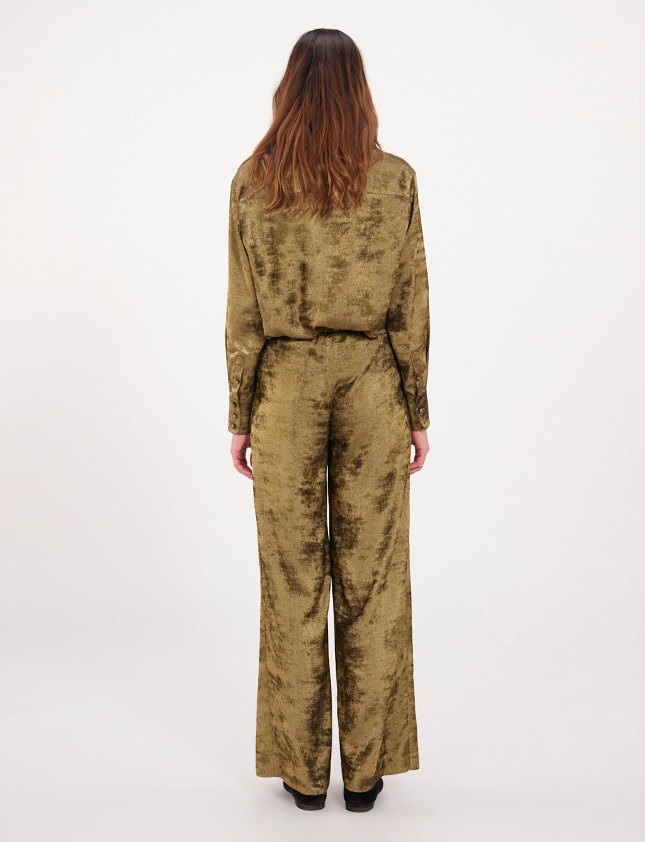 1qty RELIQUAT 75€ 33,3%  / Pantalon taille mi-haute Ernestine - Gold