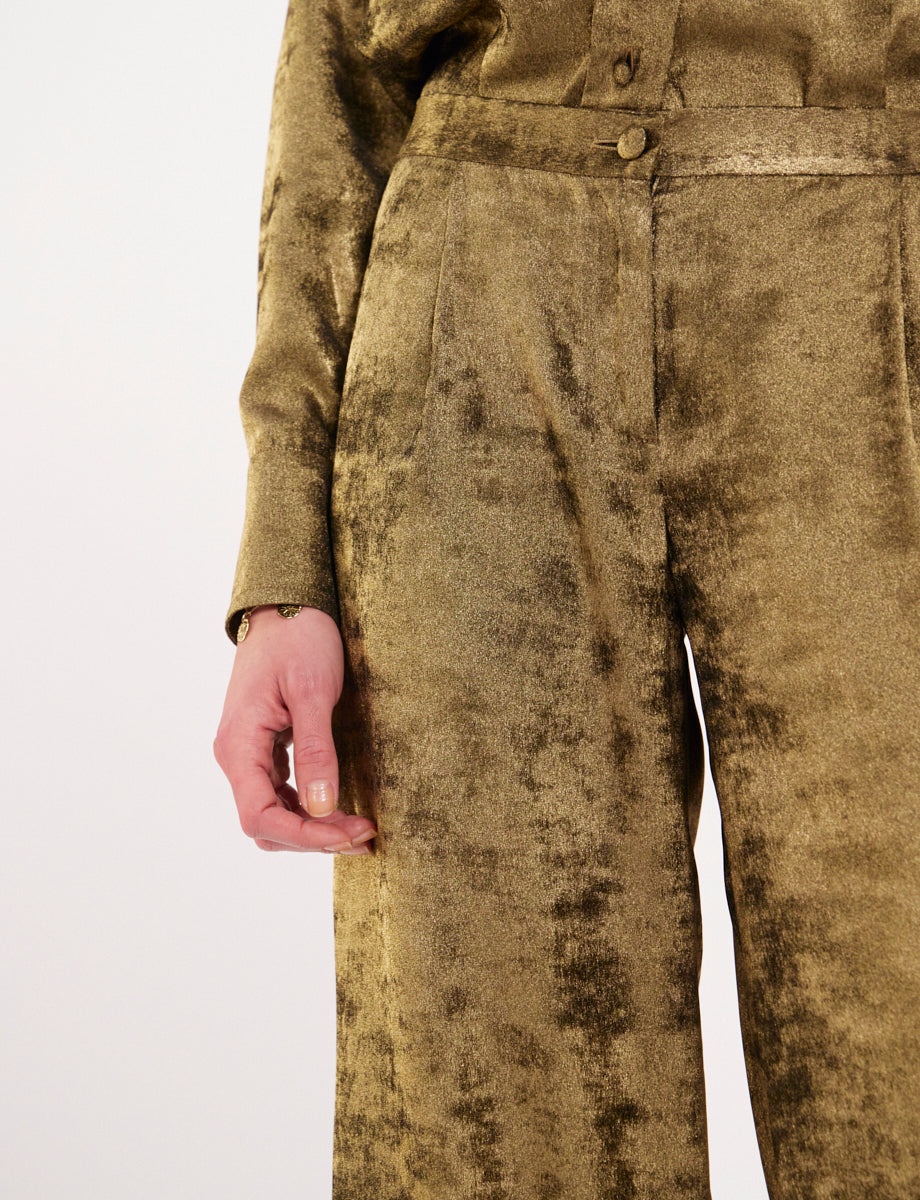 1qty RELIQUAT 75€ 33,3%  / Pantalon taille mi-haute Ernestine - Gold