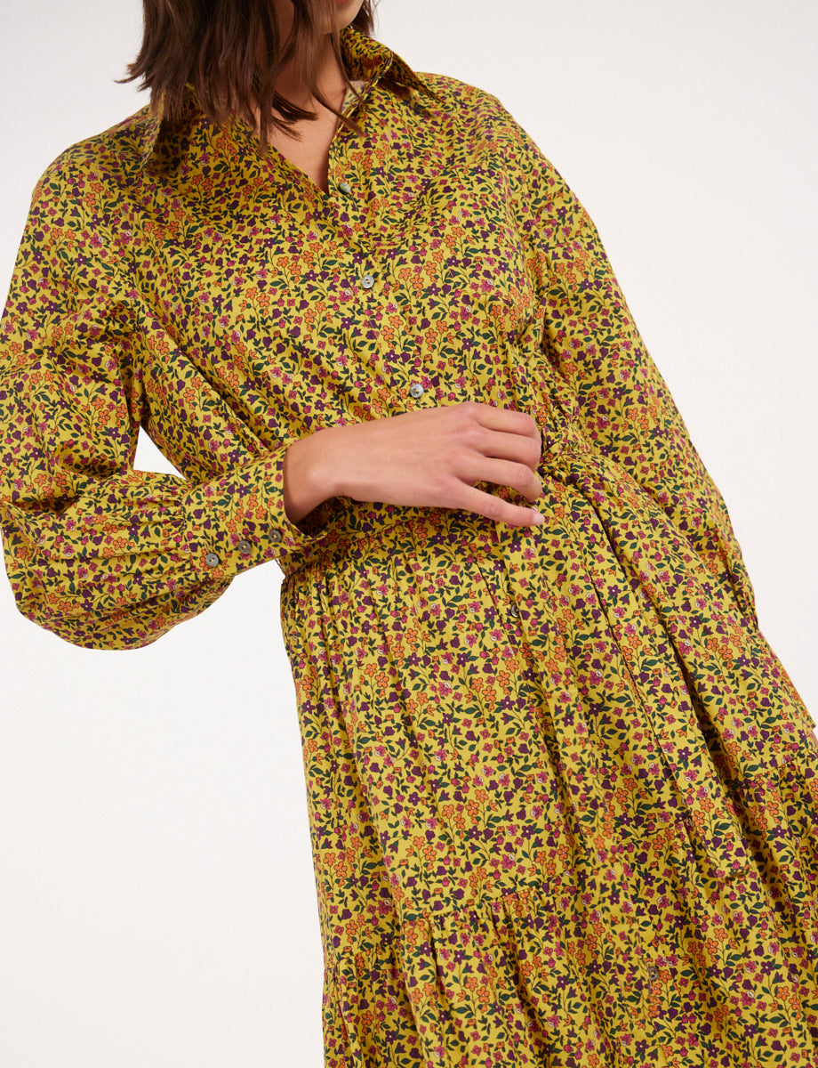 6qty RELIQUAT 150€ 0%  / Robe longue Lena évasée - Hippie Flower