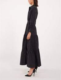 3qty RELIQUAT 170€ 0%  / Robe longue Lena évasée - Black