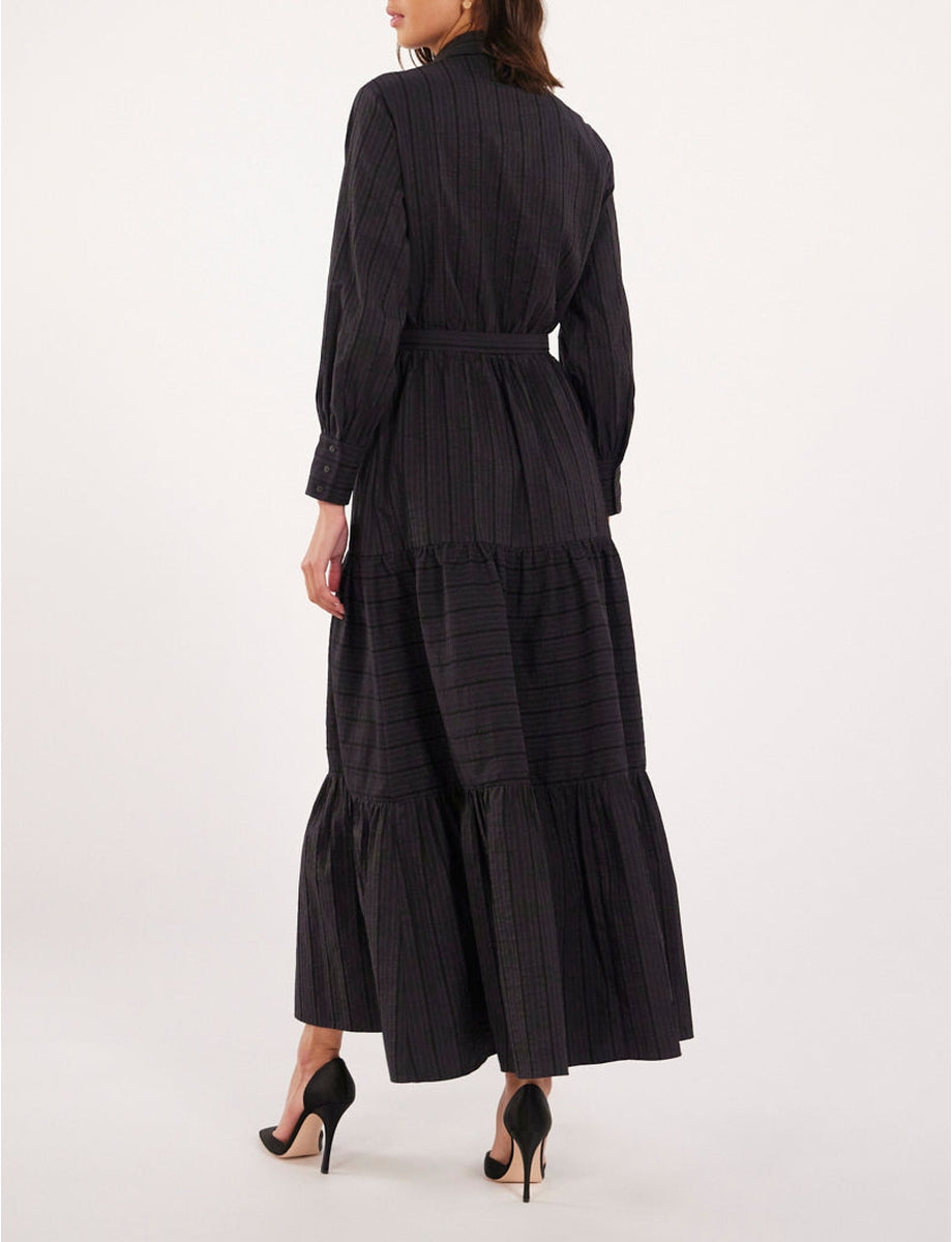 3qty RELIQUAT 170€ 0%  / Robe longue Lena évasée - Black