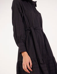 3qty RELIQUAT 170€ 0%  / Robe longue Lena évasée - Black