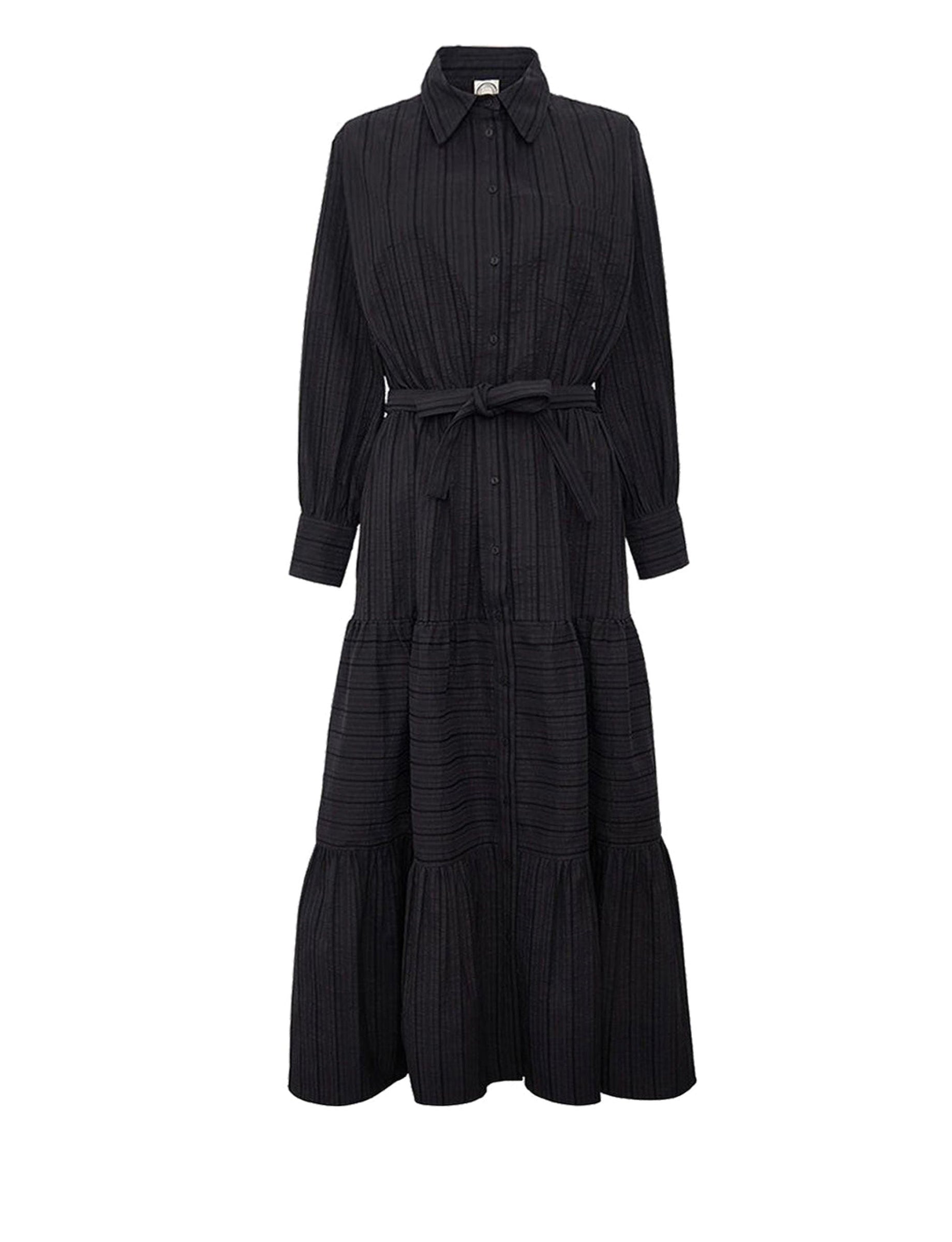 3qty RELIQUAT 170€ 0%  / Robe longue Lena évasée - Black