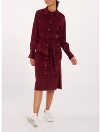 15qty RELIQUAT 120€ 14,3%  / Robe Rosabella avec boutons - Prune