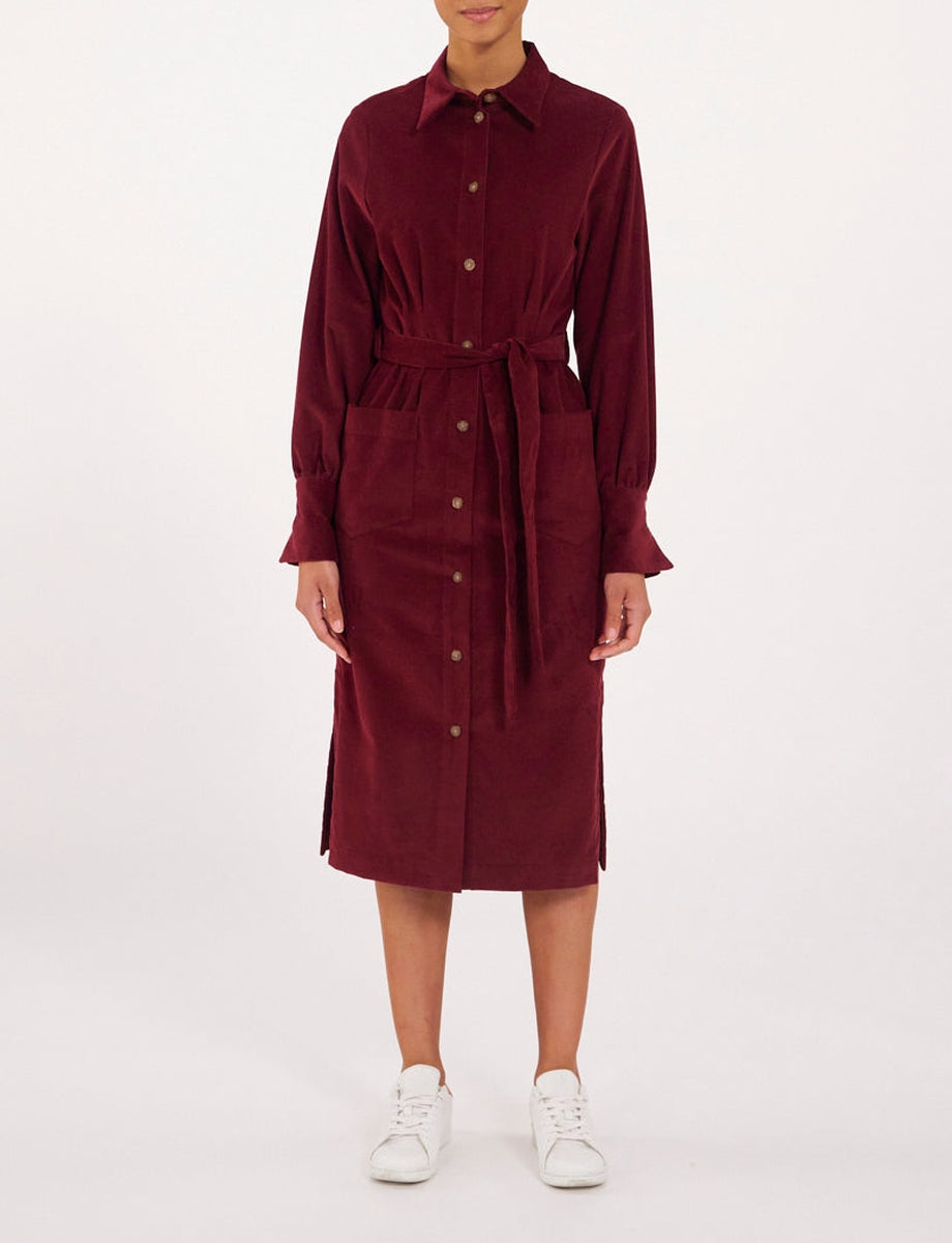 15qty RELIQUAT 120€ 14,3%  / Robe Rosabella avec boutons - Prune