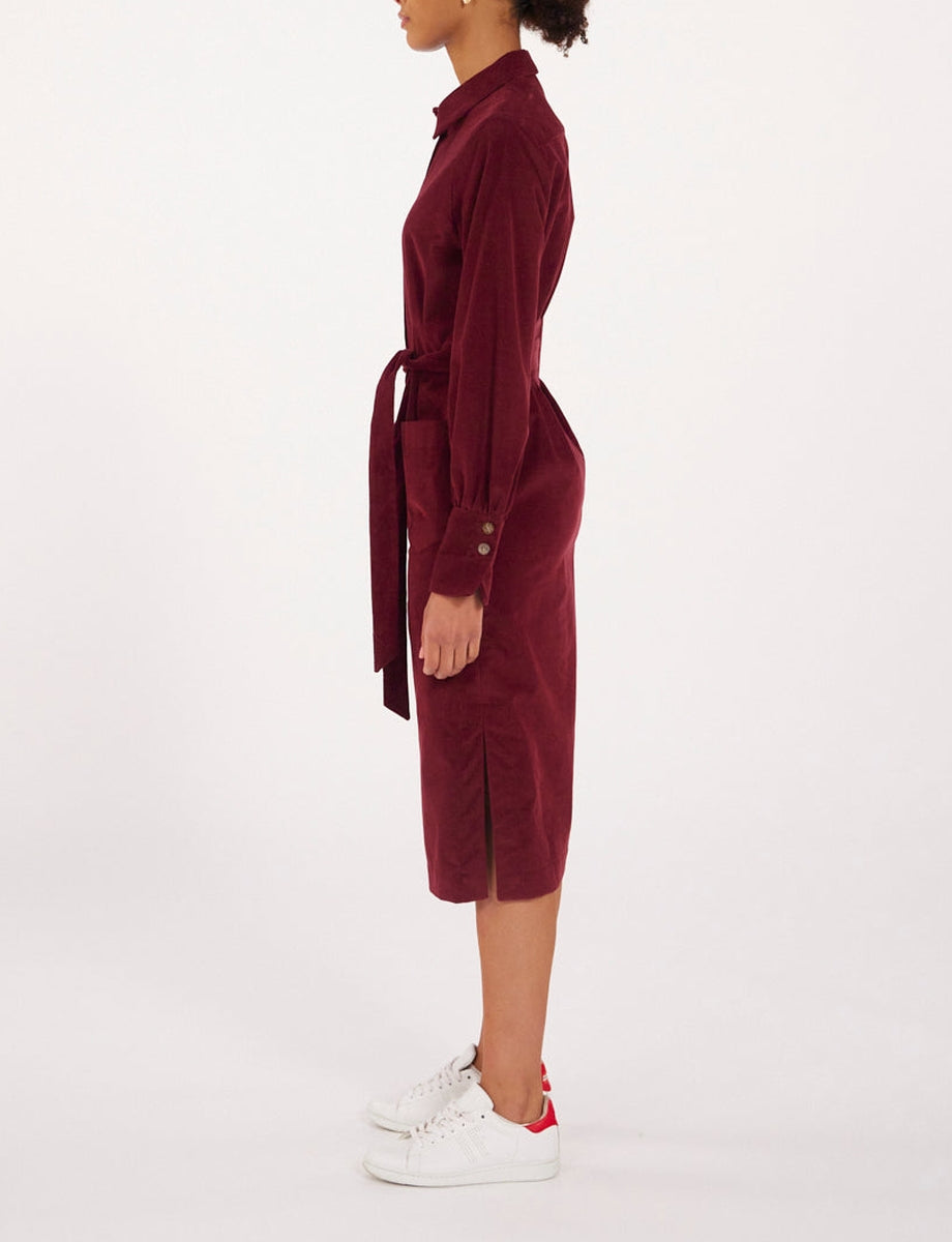 15qty RELIQUAT 120€ 14,3%  / Robe Rosabella avec boutons - Prune
