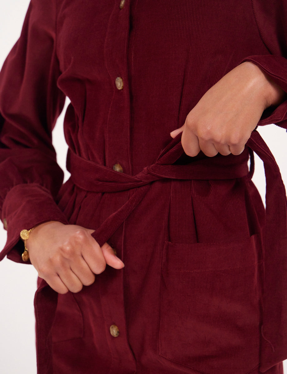 15qty RELIQUAT 120€ 14,3%  / Robe Rosabella avec boutons - Prune