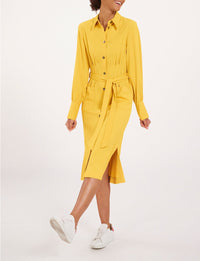 7qty RELIQUAT 120€ 0%  / Robe Rosabella avec boutons - Ocre
