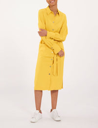 7qty RELIQUAT 120€ 0%  / Robe Rosabella avec boutons - Ocre