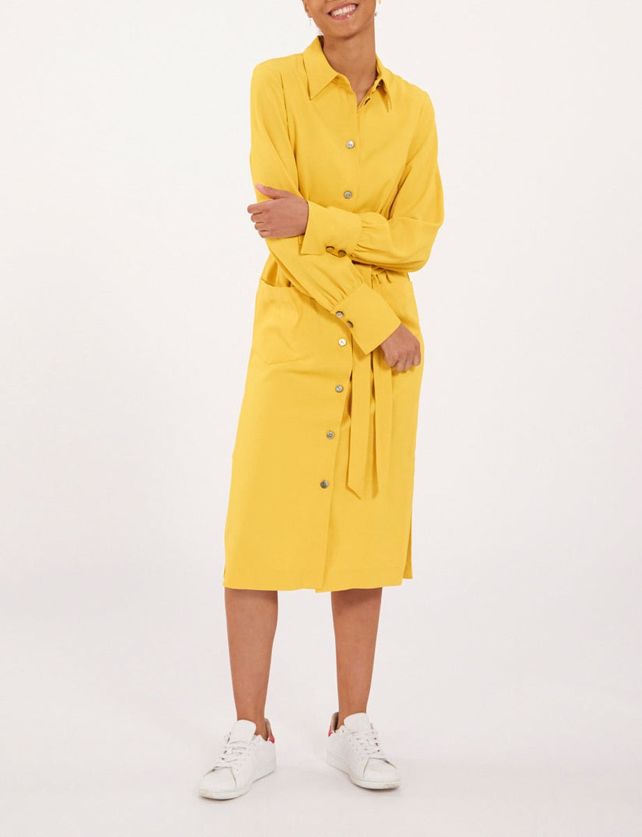 7qty RELIQUAT 120€ 0%  / Robe Rosabella avec boutons - Ocre