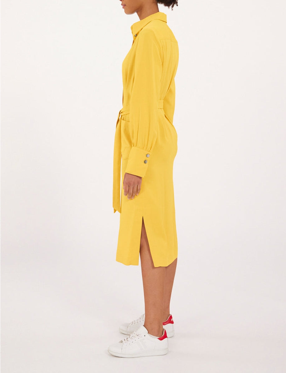 7qty RELIQUAT 120€ 0%  / Robe Rosabella avec boutons - Ocre