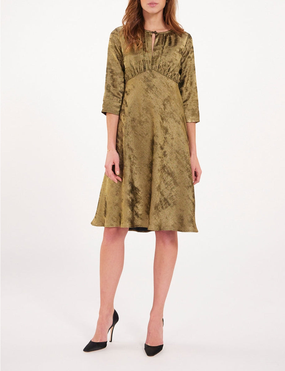 23qty RELIQUAT 120€ 5%  / Robe Natalia cintrée - Gold