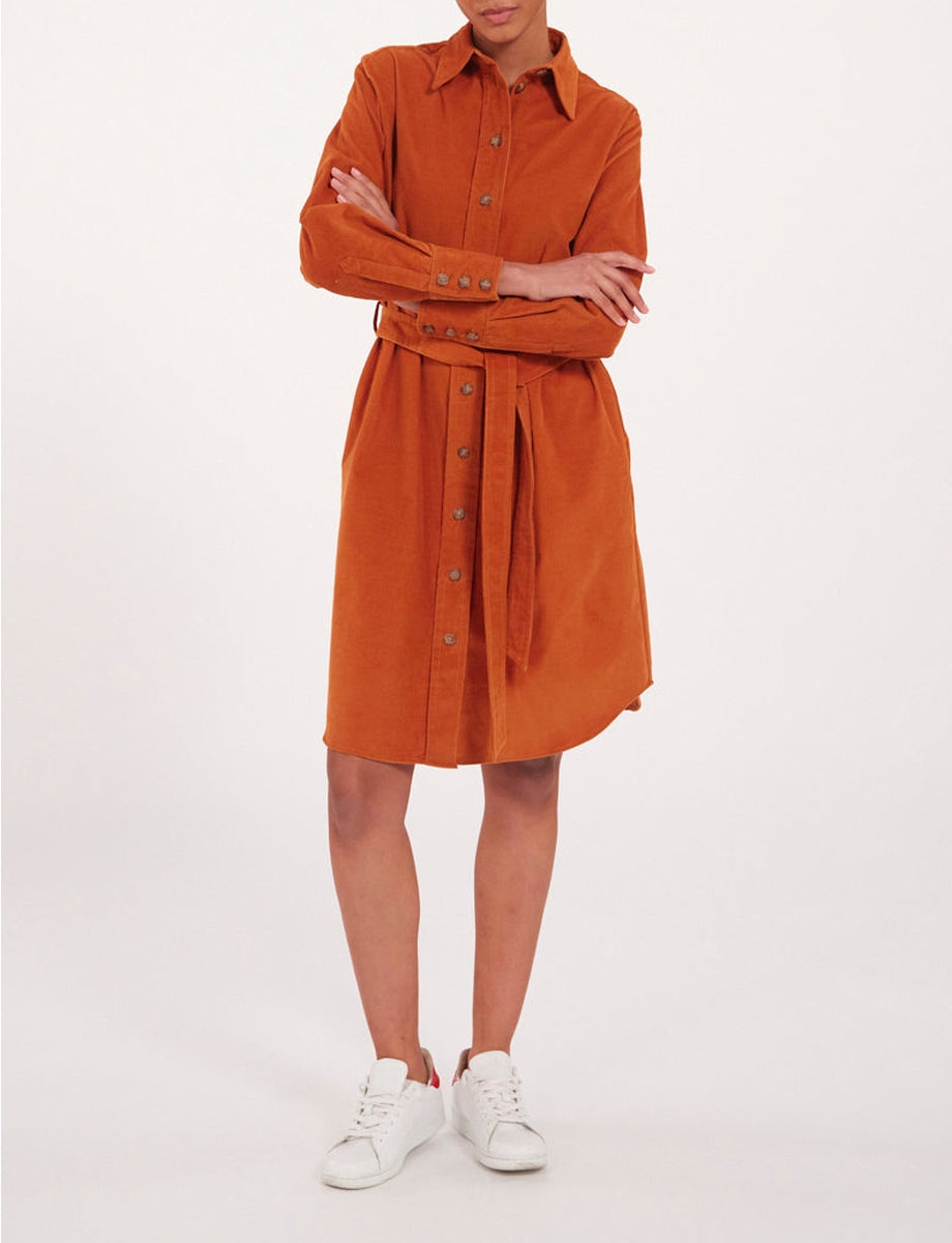 3qty RELIQUAT 120€ 0%  / Robe chemise droite Amour - Orange