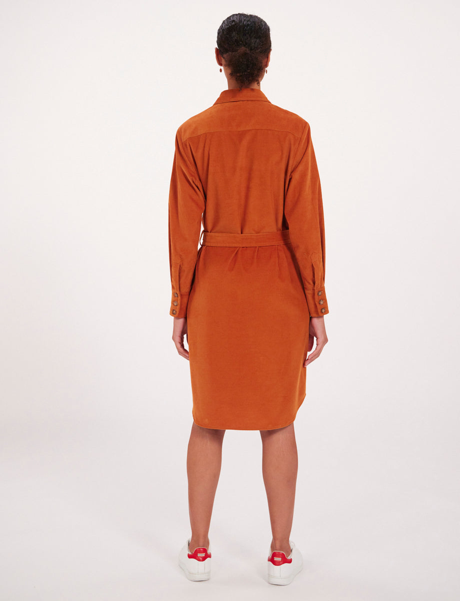 3qty RELIQUAT 120€ 0%  / Robe chemise droite Amour - Orange