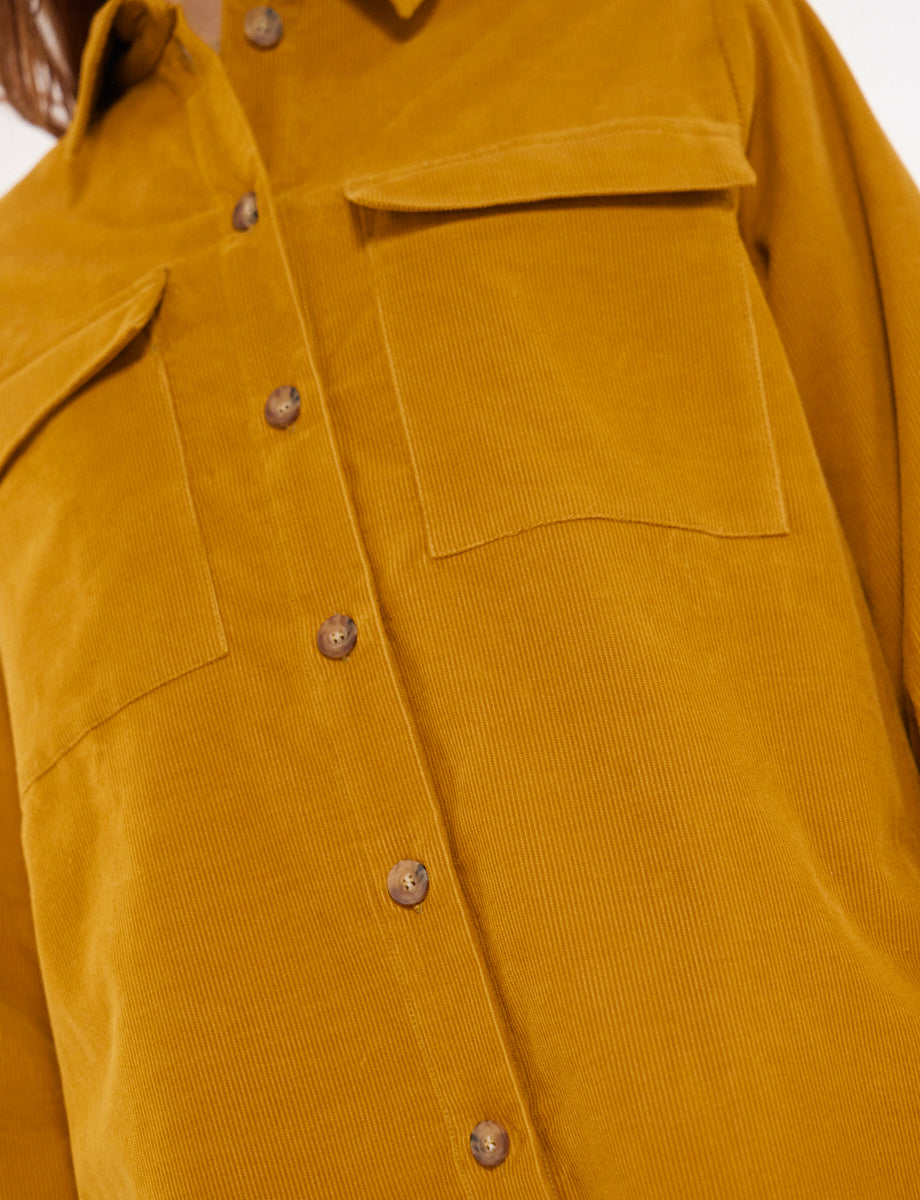 25qty RELIQUAT 95€ 0%  / Surchemise Chandler à poches - Ocre