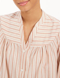 24qty RELIQUAT 95€ 0%  / Chemise plissée Ornella - Ecru Multicolor