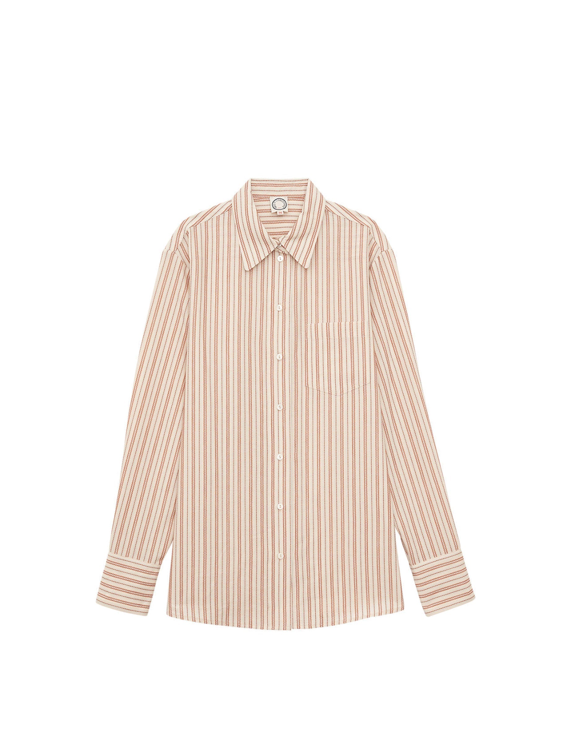 8qty RELIQUAT 95€ 0%  / Chemise droite Maureen Shirt - Ecru Multicolor