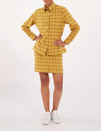 40qty RELIQUAT 80€ 0%  / Chemise droite Cassia en laine - Ocre Brown