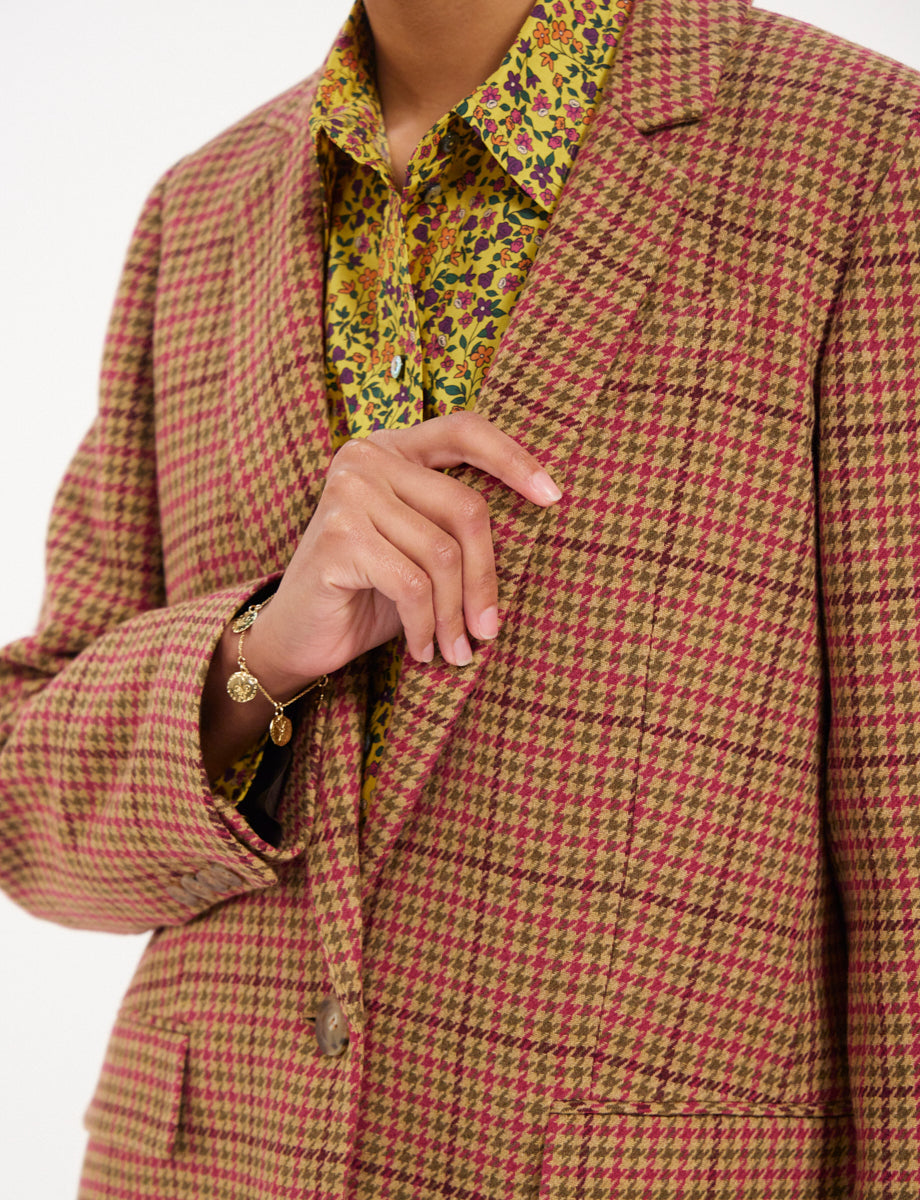 7qty RELIQUAT 120€ 25%  / Blazer ajusté Bruna en laine - Pink Khaki