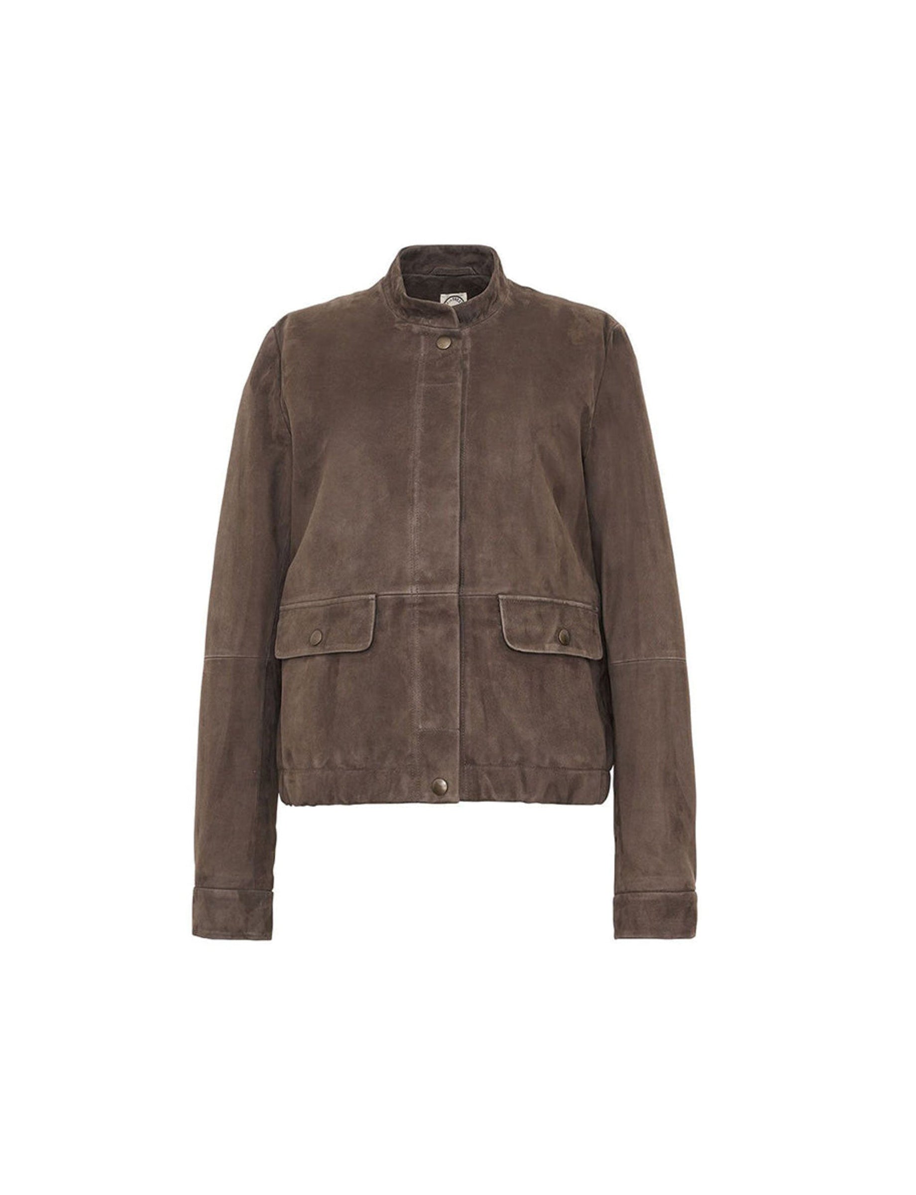 2qty RELIQUAT 250€ 100%  / Blouson Dino avec poches à rabat en cuir - Brown
