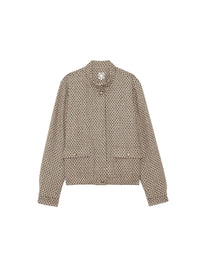 2qty RELIQUAT 120€ 100%  / Blouson Dino en laine - Brown Ecru