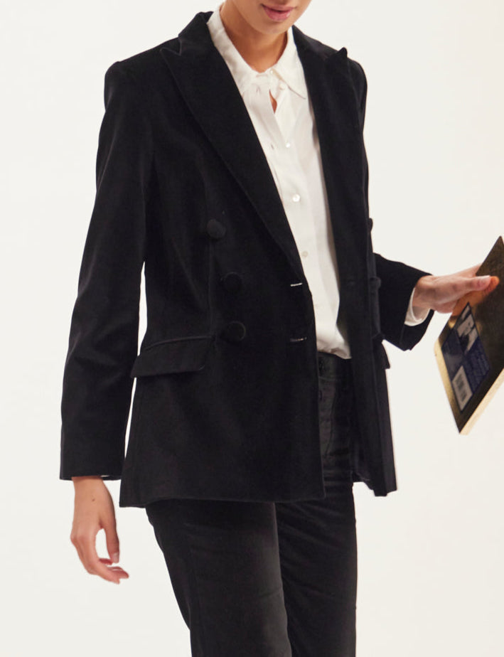 2qty RELIQUAT 120€ 25%  / Blazer cintré Ezio - Black Intense