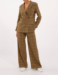 10qty RELIQUAT 120€ 16,7%  / Blazer croisé Ezio en laine - Khaki Multicolor