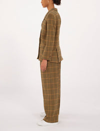 10qty RELIQUAT 120€ 16,7%  / Blazer croisé Ezio en laine - Khaki Multicolor