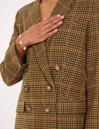 10qty RELIQUAT 120€ 16,7%  / Blazer croisé Ezio en laine - Khaki Multicolor