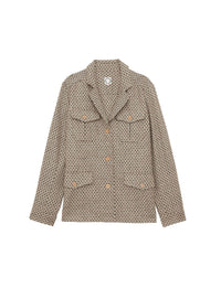 8qty RELIQUAT 120€ 37,5%  / Veste Flipper saharienne en laine - Brown Ecru