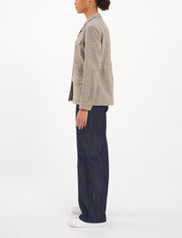 8qty RELIQUAT 120€ 37,5%  / Veste Flipper saharienne en laine - Brown Ecru