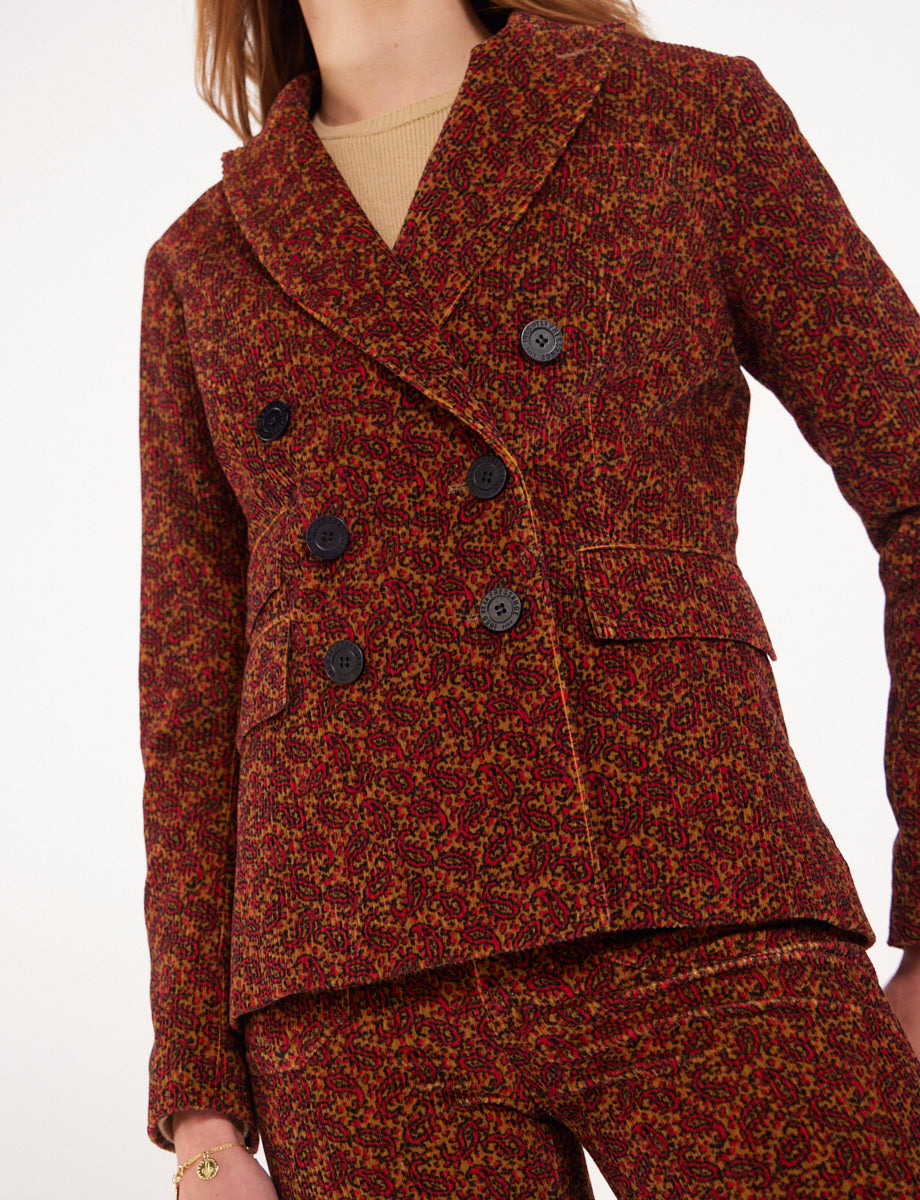28qty RELIQUAT 120€ 17,6%  / Blazer boutonné Maurice - Cachemire Multicolor