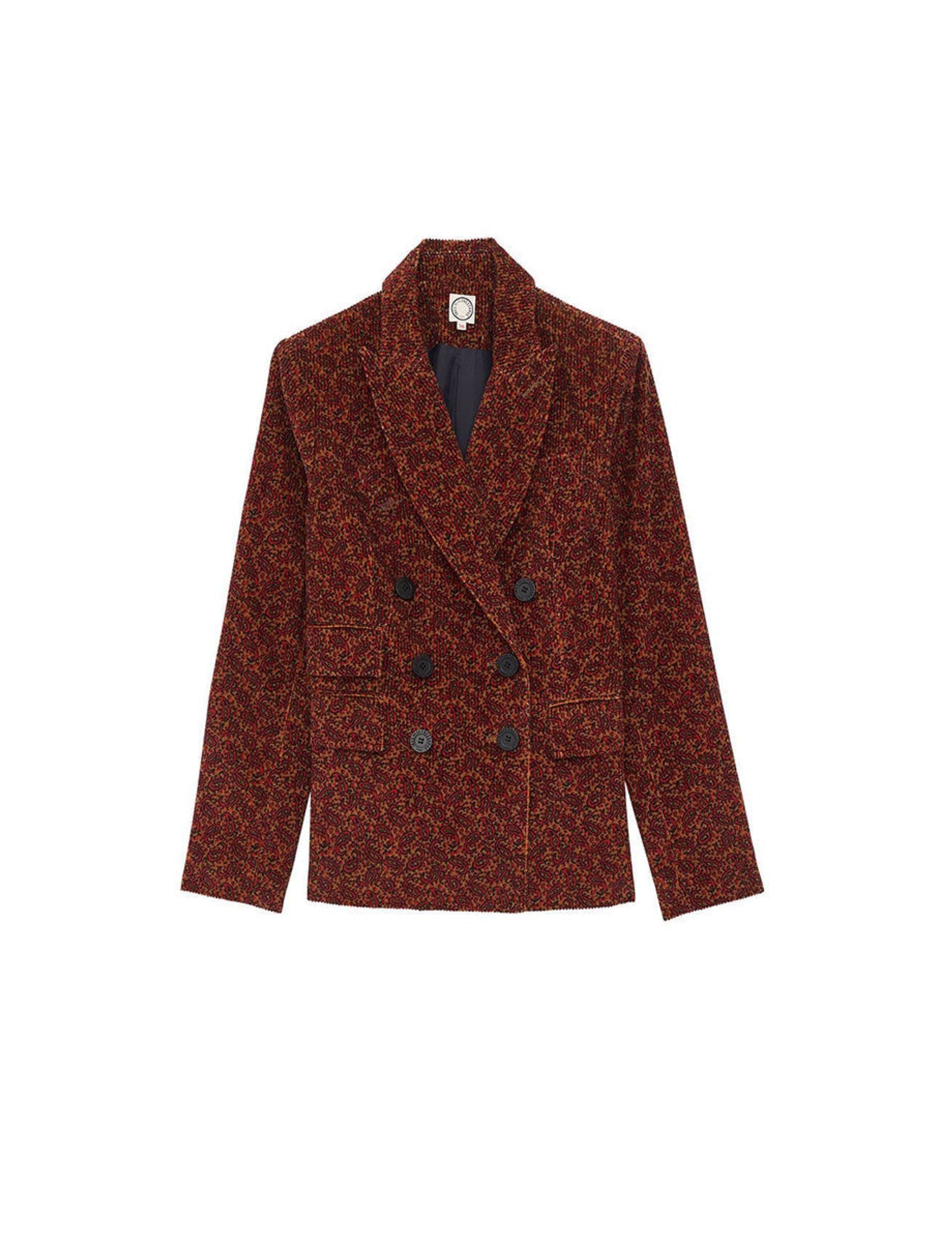 28qty RELIQUAT 120€ 17,6%  / Blazer boutonné Maurice - Cachemire Multicolor