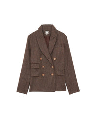 6qty RELIQUAT 120€ 0%  / Blazer boutonné Maurice en laine - Brown