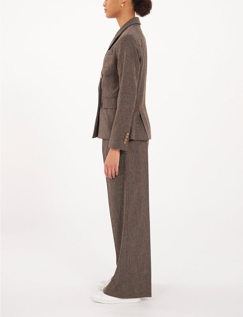 6qty RELIQUAT 120€ 0%  / Blazer boutonné Maurice en laine - Brown