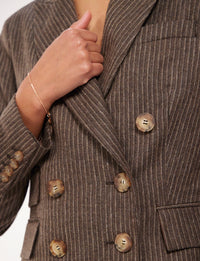 6qty RELIQUAT 120€ 0%  / Blazer boutonné Maurice en laine - Brown