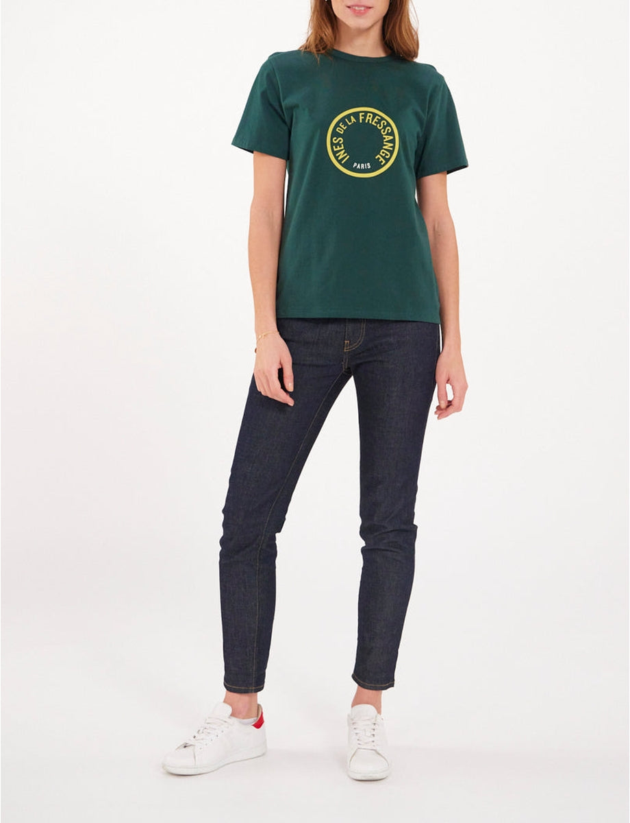 4qty RELIQUAT 20€ 0%  / T-shirt droit Oscar - Green Dark