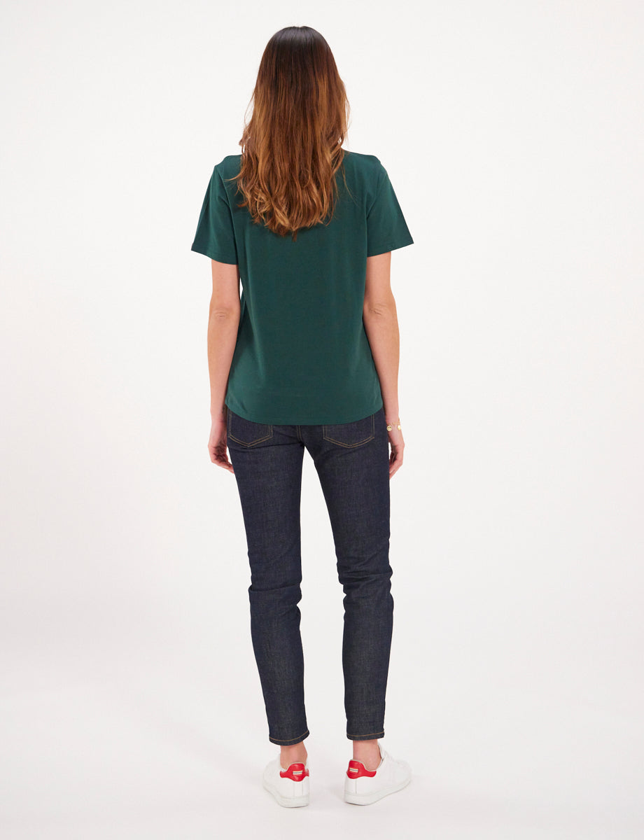 4qty RELIQUAT 20€ 0%  / T-shirt droit Oscar - Green Dark