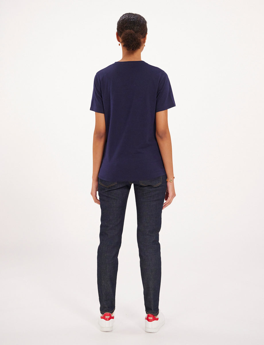 3qty RELIQUAT 20€ 0%  / T-shirt col V Aurore - Blue Yellow